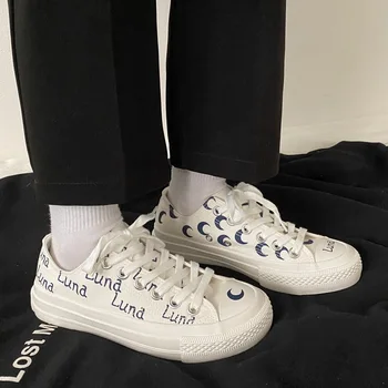 Nouă Primăvară 2021 Moda Graffiti În Aer Liber Casual Sneaker De Sex Feminin Respirabil Vulcanizat Low Top De Pantofi Student Panza Pantofi