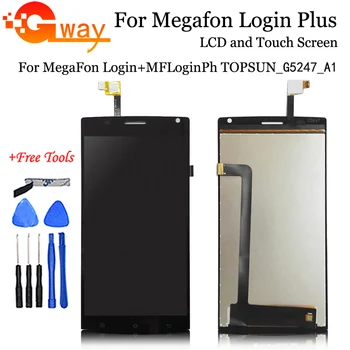 Pentru Megafon login plus Display LCD Touch ecran Digitizor de asamblare Pentru MegaFon Login+MFLoginPh TOPSUN_G5247_A1 LCD Smartphone