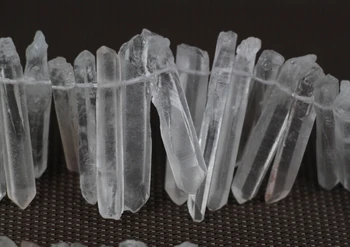 Plin Fir de AAA-Calitate Prime de Cristal Clar Pilon de Sus Forate Pandantiv Margele,Cristale de Cuarț Absolvit Tusk Stick Punct de margele