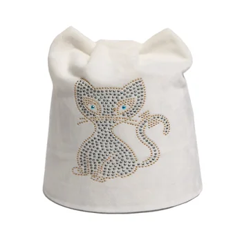Moda Pisica Sălbatică Pălărie Pălărie De Iarnă Femeie Flanel Chelioși Pisică Ureche Beanie Doamnelor Pălării Tricot Pentru Femei Drăguț Puf Căciuli Capace