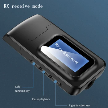 Cu Display LCD USB Bluetooth Adaptor Audio Dongle-ul Pentru PC-ul 2 IN 1, 3.5 MM Jack Stereo Wireless 5.0 Receptor Transmițător Pentru TV AUTO