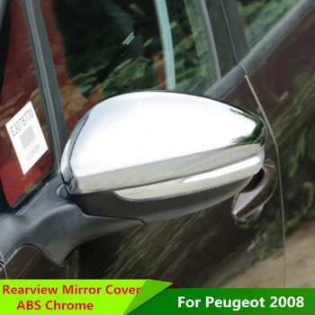 Mânz de Ardere Retrovizoare Oglinda retrovizoare Backup Decorative Cromate Acoperire Autocolant pentru Peugeot 2008 208 - 2016 Accesorii