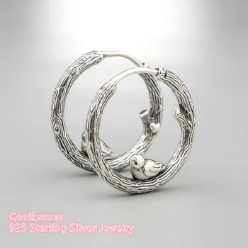 2019 nouă Primăvară Original 925 Sterling Silver Spring Pasăre Cercei pentru Femei Bijuterii Fine