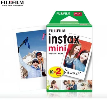 Original 20 de coli Fujifilm Instax mini 8 filme alb Margine de 3 Inch pentru Camera Instant 7 9 25 50 70 90 sp-1, sp-2 hârtie Foto