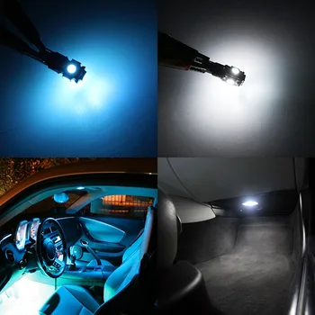 Edislight 11Pcs Gheață Alb Albastru Canbus LED Lampă Auto Becuri Pachet de Interior Kit Pentru perioada 2007-2012 Lexus ES350 Harta Portbagaj Lumina Placa