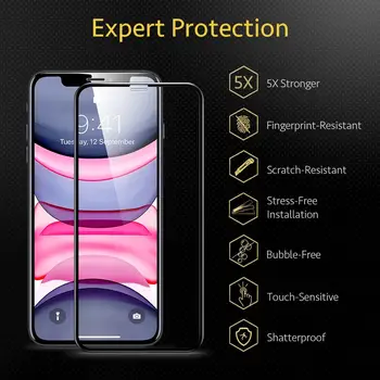 VSH Sticla Temperata Pentru iPhone 11 Pro Max/X/XS Max 8 7 Full Screen Protector HD Anti Blue-ray, Sticlă Anti-Glare Pentru iPhone SE 2020