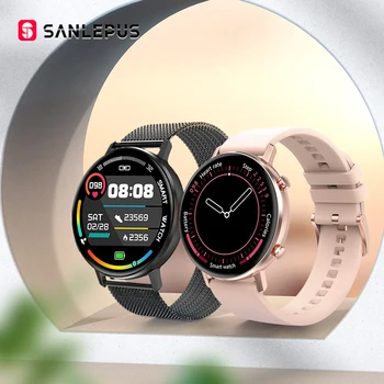 SANLEPUS 2020 NOUL Ceas Inteligent de Fitness Brățară Bărbați Femei Smartwatch Sport Monitor de Ritm Cardiac rezistent la apa Pentru Android, Apple, Xiaomi