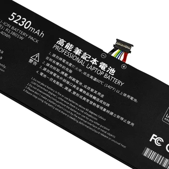 ApexWay 7.6 V/7.66 V 5230mAh/40Wh R13B02W R13B01W Baterie Laptop Pentru Xiaomi Mi Air 13.3