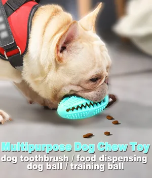 Populare de Cauciuc Kong Jucărie pentru Câini de Bulldog francez Dinți de Câine Perie Caine Mestece Mingea Interactive Jucarii pentru animale de Companie Labrador Instrumente pentru Curățarea Dinților