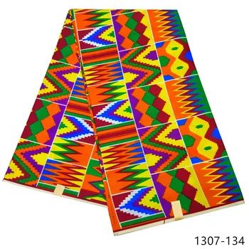 African ceara de imprimare tesatura kent tesatura 6 yarzi ankara african wax printuri en-gros de poliester material ceara pentru rochie 1307-34