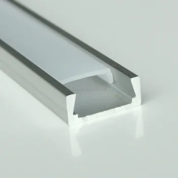30buc(60m) o mulțime, 2m per bucata Anodizat difuze/capac transparent subțire de aluminiu led canal pentru benzi cu led-uri lumina