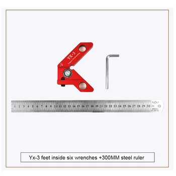 Prelucrarea lemnului Magnetic Linia de Centru Scriber Finder 45 90 de Grade Unghi Linie de Calibru Conducător Metric Inch Lemn Instrument de Măsurare YX-3