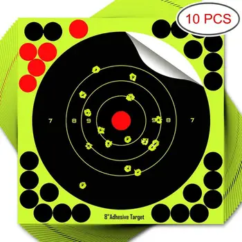 10buc 8-Inch Obiective Stropi Scopul Cerc Obiectiv Autocolant pistol Airsoft Tir Adeziv Reactivitate Scopul de a Trage Țintă