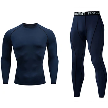 Ciclul de Seturi de îmbrăcăminte pentru Bărbați Comprimat lenjerie de corp Dresuri strat de bază costum Sport rashgard de sex masculin Complet Om trening 2020 nou sport