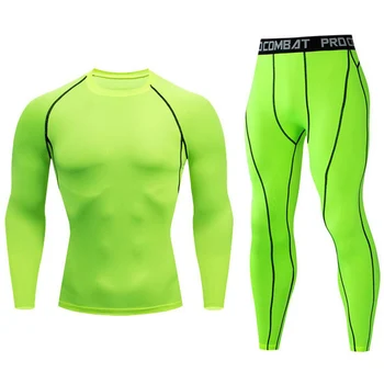 Ciclul de Seturi de îmbrăcăminte pentru Bărbați Comprimat lenjerie de corp Dresuri strat de bază costum Sport rashgard de sex masculin Complet Om trening 2020 nou sport