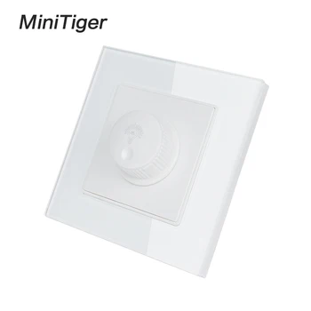 Minitiger Lampa Dimmer Reglementare Numai Pentru Bec cu LED-uri de Lux Cristal de Sticlă Panou de Perete Comutator de Lumină Interruptor 16A 0~300W