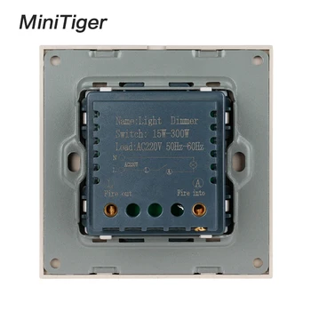 Minitiger Lampa Dimmer Reglementare Numai Pentru Bec cu LED-uri de Lux Cristal de Sticlă Panou de Perete Comutator de Lumină Interruptor 16A 0~300W