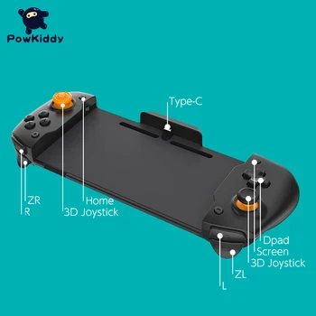 POWKIDDY Pentru a Comuta Portabile joycon Controler de Prindere Gamepad Dublu Motor de Vibrații Built-in 6 Axe Gyro Sudoare-Dovada Design