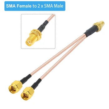 3G 4G antena SMA de sex Feminin de Dublu CRC9/SMA/Conector TS9 Tip Y Splitter Combiner RF Coaxial Cablu Coadă pentru router Modem 3G 4G