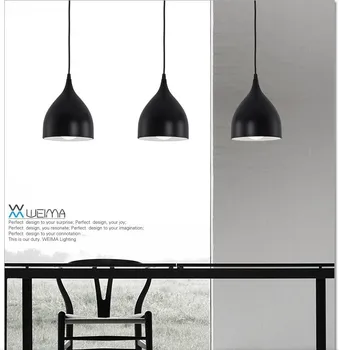 Transport gratuit 220V E27 Creativ modern minimalist singur cap de fier Lampi,bucătărie bar, restaurant Pandantiv Lumini