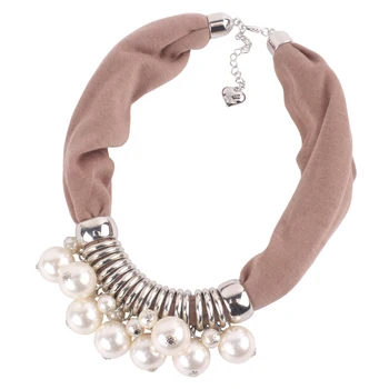 Moda Preferat Perla Polister Aliaj de Bijuterii Colier en-gros pandantiv bijuterii eșarfă