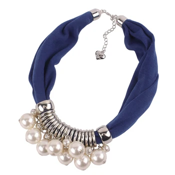 Moda Preferat Perla Polister Aliaj de Bijuterii Colier en-gros pandantiv bijuterii eșarfă