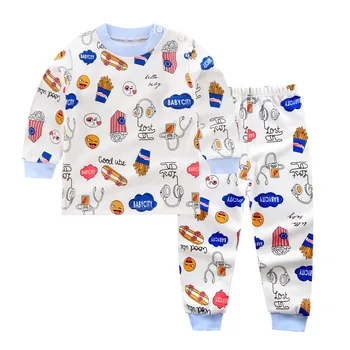 Drăguț pentru Copii lenjerie costum de bumbac nouă băieți și fete haine de copil desene imprimate pijamale copii haine de toamna