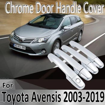 Pentru Toyota Avensis T250 T25 2003~2009 Styling Autocolante Decor Crom Mânerul Ușii Capacul Refit Accesorii Auto