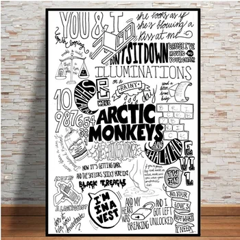 Postere si Printuri Arctic Monkeys Trupa de Muzica Citat Poster de Arta de Perete Tablou Canvas Tablou Pentru Camera Decor Acasă