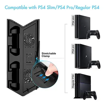PS4 3 In 1 Suport Vertical cu Dual Controller de Încărcare Stație de Andocare 3 Port HUB de Răcire ventilator pentru Sony PlayStation 4 PS4 Slim Pro