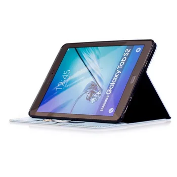 Drăguț, Pictura Acoperire Magnetică PU Piele Caz Pentru Samsung Galaxy Tab S2 9.7 inch SM-T810 T815 la Șocuri Tableta Flip Book Stand