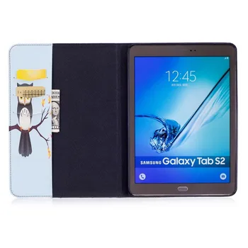Drăguț, Pictura Acoperire Magnetică PU Piele Caz Pentru Samsung Galaxy Tab S2 9.7 inch SM-T810 T815 la Șocuri Tableta Flip Book Stand