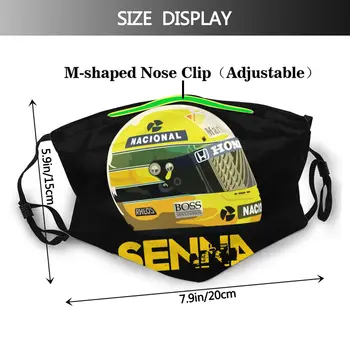 Ayrton Senna Casca de Curse Non-Unică folosință Masca de Fata Anti-Ceață Capac Protecție Praf Respirat Inabusi Masca cu Filtre