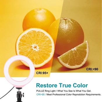 PULUZ 4.7 Inch 12cm USB 10 Moduri de 8 Culori RGBW LED Estompat Inel Vlogging Fotografie Video Lumini