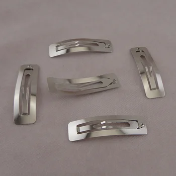 50PCS 6.0 cm Argint Simplu Dreptunghi de Metal Clip Anticipate agrafe la Plumb Nichel gratuit, femei accesorii de par fete agrafa