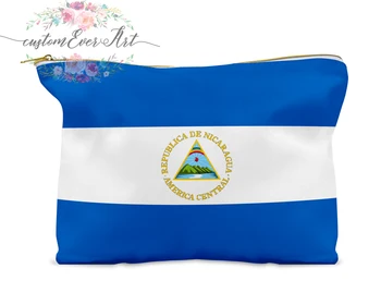 Nicaragua sac de cosmetice personalizate de machiaj sac mic sac de cosmetice articole de toaletă geanta cu fermoar husă cadou de domnisoara de onoare