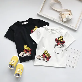 Copiii de Vara Tricou pentru Baieti Stil Japonez de Desene animate Fete de Top pentru COPII cu maneci Scurte Tee Bebe Baieti Troddler Haine 2-7yrs