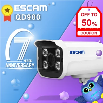 ESCAM P6SPro QD900 WIFI 1080P 2.0 MP HD Acasă Sistem de Camera de Securitate de Rețea fără Fir IR Bullet Supraveghere MINI Camera în aer liber