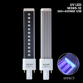 Înlocuirea 9W UV Lampă cu LED-uri Tub Bec Nail Art Uscător de Fototerapie Gel de fotopolimerizare Mașină 365 + 405nm Dublă Sursă de Lumină