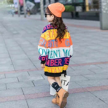 Îmbrăcăminte pentru copii fete mari pulover 2020 nou haine de iarna plus catifea îngroșarea coreeană stil trendy mediu-lung stil