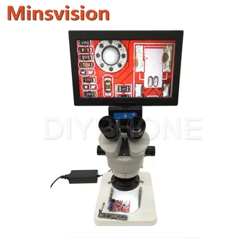 7-90X trei ochiuri microscop digital portabil HDMI zoom stereo microscop telefon mobil de reparații electronice integrate de mărire