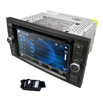 2 Din 7 Inch Car DVD Player Pentru Ford Focus/Mondeo/Tranzit/C-MAX/Fiest Navigatie GPS Radio 1080P FM SUNT DAB Oțel roata de control