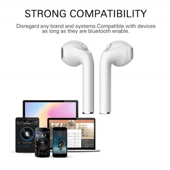 I7s TWS Wireless Bluetooth Căști pentru HP PAVILION dm4-3000 Beats Edition Muzica Earbud de Încărcare Cutie