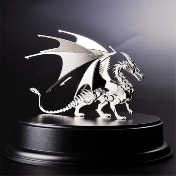 3D Detasabil Dragon DIY Metal Cadou de Ziua de nastere Pentru Copii Baieti Asamblare Model din Oțel Inoxidabil Modele de Jucarii 12.5*9.5*4.5 cm