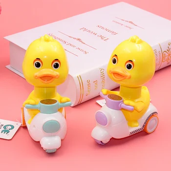 ZK60 Trage Înapoi Mașina Jucării de Desene animate Duck Galben Model de Motocicleta Copil Mini Masina de Jucarii Pentru Copii, Băieți și Fete, Cadouri