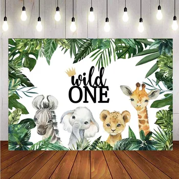 Safari junglă Sălbatică Fotografie Fundal de Animale Copil de Dus la Petrecerea de Ziua Personalizat Photo Studio Background Decor Banner Prop
