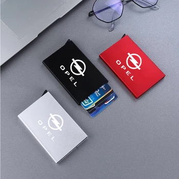 Smart Portofel Subțire ID Card RFID Caz în mod Automat de Metal de Card de Credit Bancar Caz Pentru opel astra j, corsa d, astra astra k vectra