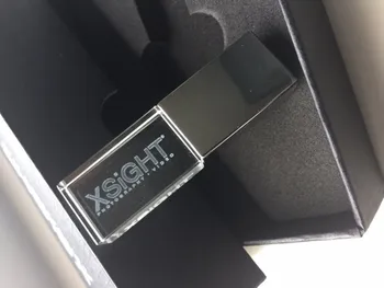 Interfata USB 3.0 USB Cristal cu Cutie de Memorie Flash Stick Pendrive (Personalizat DIY Personale.Logo-Ul Companiei)