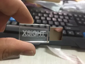 Interfata USB 3.0 USB Cristal cu Cutie de Memorie Flash Stick Pendrive (Personalizat DIY Personale.Logo-Ul Companiei)