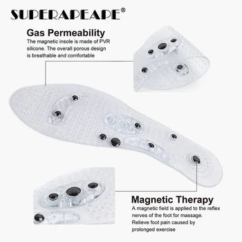 Unisex Magnetic Masaj Tălpi Picior Presopunctura Pantofi Tampoane de Terapie de Slabire Branțuri pentru Pierderea în Greutate de îngrijire a sănătății pantofi Pad